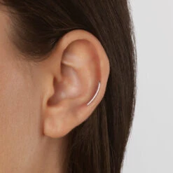 Climber Helix Single Stud Earring In Silver -Fashion Accessories Store climber helix single stud earring in silver medley jewellery earrings 39080121827558