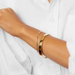 Curve Bangle In Gold -Fashion Accessories Store curve bangle in gold medley jewellery bangle bracelet 36849162617062