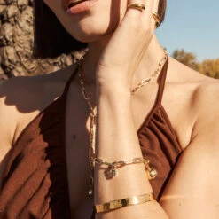 Curve Bangle In Gold -Fashion Accessories Store curve bangle in gold medley jewellery bangle bracelet 39112003715302