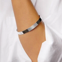 Curve Bangle In Silver -Fashion Accessories Store curve bangle in silver medley jewellery bangle bracelet 36849148362982