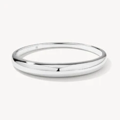 Curve Dome Bangle In Silver -Fashion Accessories Store curve dome bangle in silver medley jewellery bracelets bangle 39932692988134