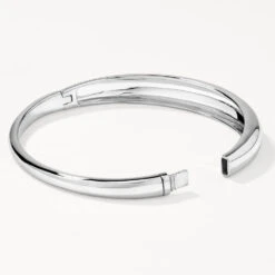 Curve Dome Bangle In Silver -Fashion Accessories Store curve dome bangle in silver medley jewellery bracelets bangle 39932694266086