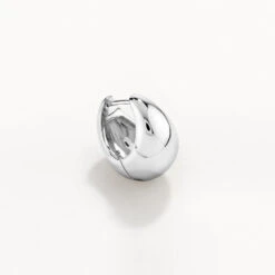 Curve Dome Huggies In Silver -Fashion Accessories Store curve dome huggies in silver medley jewellery earrings 42638614200550