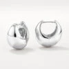 Curve Dome Huggies In Silver