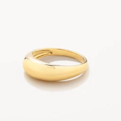 Curve Dome Pinky Ring In Gold -Fashion Accessories Store curve dome ring in gold medley jewellery ring 36811014701286