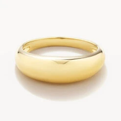 Curve Dome Pinky Ring In Gold -Fashion Accessories Store curve dome ring in gold medley jewellery ring 36811014734054