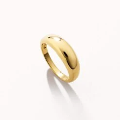 Curve Dome Pinky Ring In Gold -Fashion Accessories Store curve dome ring in gold medley jewellery ring 38287550578918
