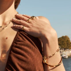 Curve Dome Pinky Ring In Gold -Fashion Accessories Store curve dome ring in gold medley jewellery ring 39111997817062