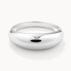 Curve Dome Pinky Ring In Silver -Fashion Accessories Store curve dome ring in silver medley jewellery ring 36810946543846