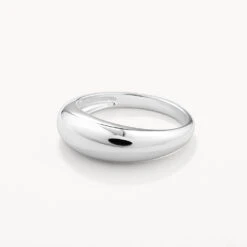 Curve Dome Pinky Ring In Silver -Fashion Accessories Store curve dome ring in silver medley jewellery ring 36810946576614