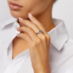 Curve Dome Pinky Ring In Silver -Fashion Accessories Store curve dome ring in silver medley jewellery ring 36848927965414