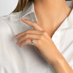 Curve Dome Pinky Ring In Silver -Fashion Accessories Store curve dome ring in silver medley jewellery ring 38287574794470