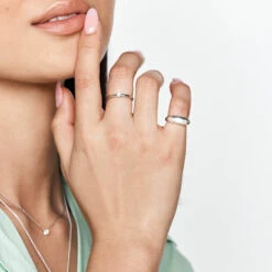 Curve Dome Pinky Ring In Silver -Fashion Accessories Store curve dome ring in silver medley jewellery ring 38643185975526