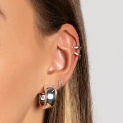 Curve Ear Cuff Set In Silver -Fashion Accessories Store curve ear cuff set in silver medley jewellery sets 38207783108838