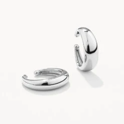 Curve Ear Cuff Set In Silver