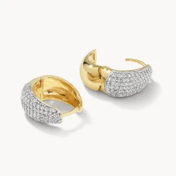 Day To Night Dome Huggie Earring Set In Gold -Fashion Accessories Store day to night dome huggie earring set in gold medley jewellery sets 40407957438694