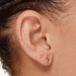 Diamond Bezel Trio Stud Earrings In Gold -Fashion Accessories Store diamond bezel trio stud earrings in gold medley jewellery earrings 42638710538470