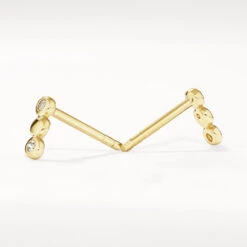 Diamond Bezel Trio Stud Earrings In Gold -Fashion Accessories Store diamond bezel trio stud earrings in gold medley jewellery earrings 42638710997222