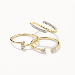 Diamond Bypass Open Ring In 10k Gold -Fashion Accessories Store diamond bypass open ring in 10k gold medley jewellery ring 39714177941734