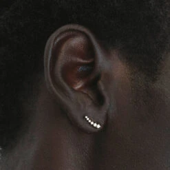 Diamond Climber Stud Earrings In 10k Gold -Fashion Accessories Store diamond climber stud earrings in 10k gold medley jewellery earrings 40469725511910