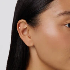 Diamond Drop Helix Single Stud Earring In 10k Gold -Fashion Accessories Store diamond drop helix single stud earring in 10k gold medley jewellery earrings 39440971825382