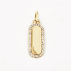 Diamond Engravable Bar Necklace In 10k Gold -Fashion Accessories Store diamond engravable bar necklace 10k gold medley jewellery pendant 36826550042854