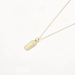 Diamond Engravable Bar Necklace In 10k Gold -Fashion Accessories Store diamond engravable bar necklace 10k gold medley jewellery pendant 36826550075622