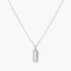 Diamond Bar Necklace In Silver