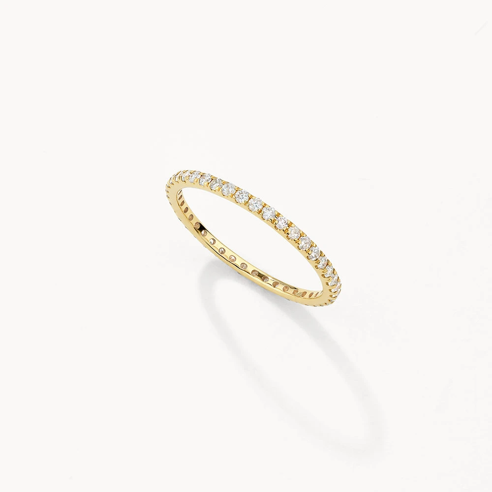 Diamond Eternity Stacker Ring In 10k Gold 8 Diamond Eternity Stacker Ring In 10k Gold - Image 8