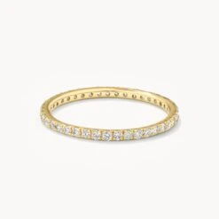 Diamond Eternity Stacker Ring In 10k Gold