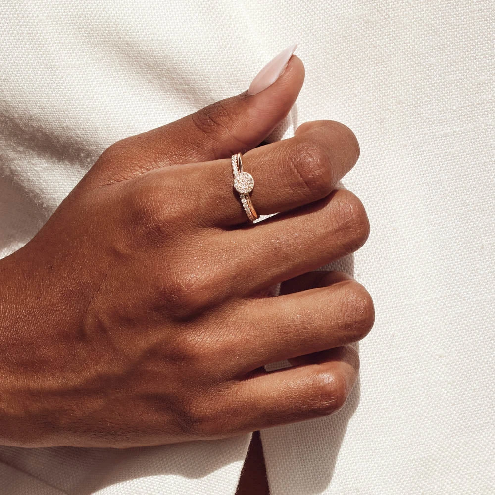 Diamond Eternity Stacker Ring In 10k Gold 7 Diamond Eternity Stacker Ring In 10k Gold - Image 7