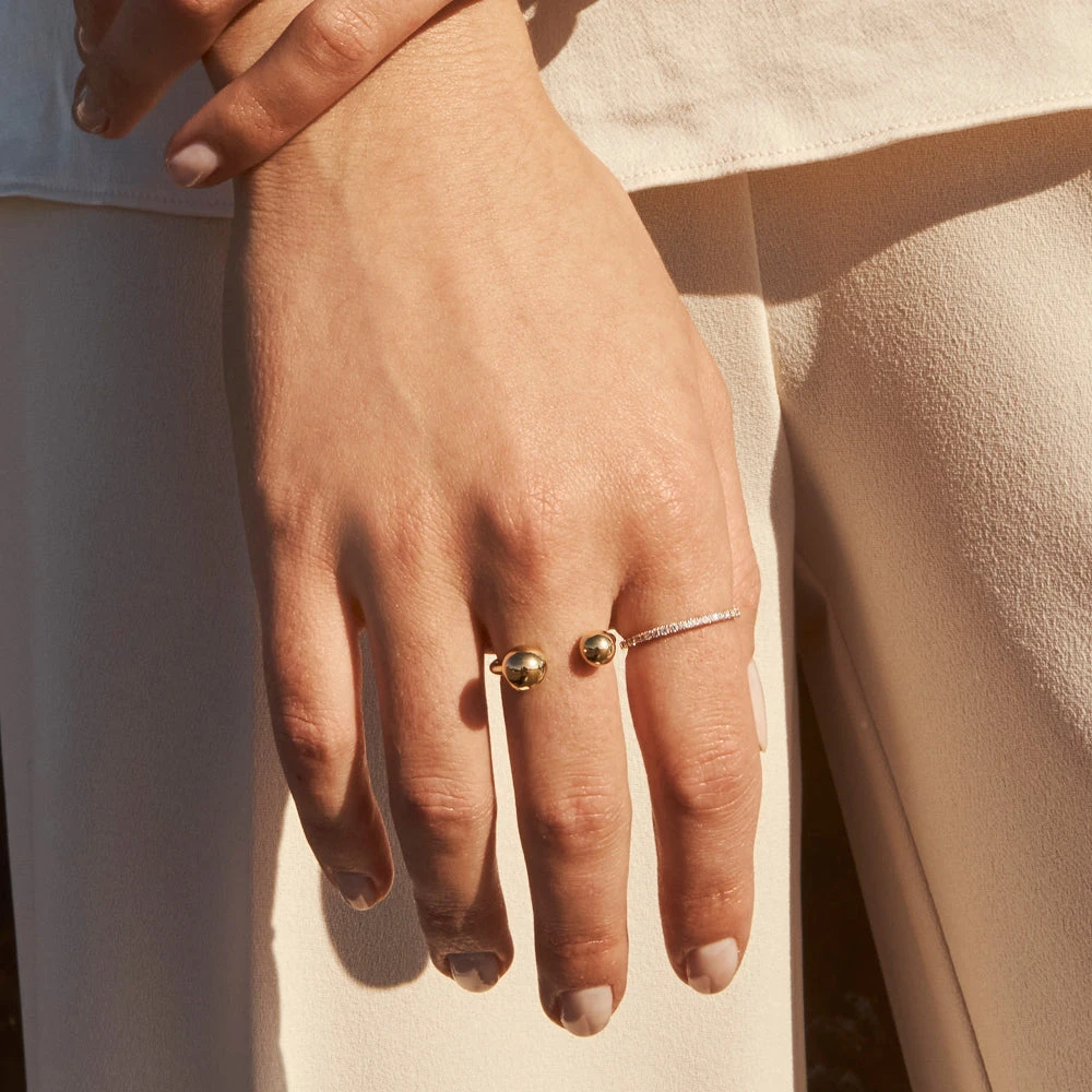 Diamond Eternity Stacker Ring In 10k Gold 5 Diamond Eternity Stacker Ring In 10k Gold - Image 5