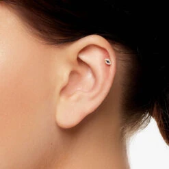 Diamond Evil Eye Helix Single Stud Earring In 10k Gold -Fashion Accessories Store diamond evil eye helix single stud earring in 10k gold medley jewellery earrings 39724345917670