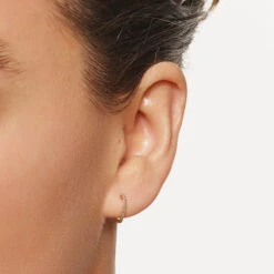 Diamond Fine Wave Huggie Earrings In 10k Gold -Fashion Accessories Store diamond fine wave huggie earrings in 10k gold medley jewellery earrings 39933074440422