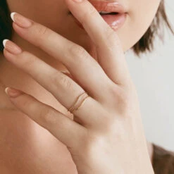 Diamond Fine Wave Stacker Ring In 10k Gold -Fashion Accessories Store diamond fine wave stacker ring in 10k gold medley jewellery ring 39936802029798