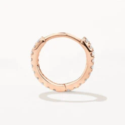 Diamond Helix Huggie Single Earring In 10k Rose Gold -Fashion Accessories Store diamond helix huggie single earring in 10k rose gold medley jewellery earrings 39709039526118