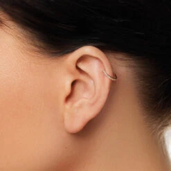 Diamond Helix Huggie Single Earring In 10k Rose Gold -Fashion Accessories Store diamond helix huggie single earring in 10k rose gold medley jewellery earrings 39729451598054