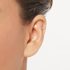 Diamond Helix Single Stud Earring In 10k Gold -Fashion Accessories Store diamond helix single stud 10k gold medley jewellery sets 40143826583782