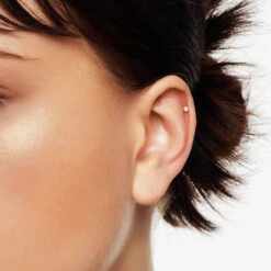 Micro Diamond Helix Single Stud Earring In 10k Rose Gold -Fashion Accessories Store diamond helix single stud earring in 10k rose gold medley jewellery earrings 39724346310886