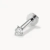 Diamond Helix Single Stud Earring In Silver