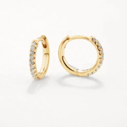 Diamond Huggies In 10k Gold