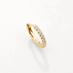 Diamond Huggies In 10k Gold -Fashion Accessories Store diamond huggie earrings 10k gold medley jewellery earrings 36110145945830