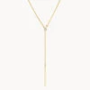 Diamond Lariat Y Necklace In 10k Gold