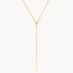 Diamond Lariat Y Necklace In 10k Gold