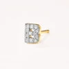 Diamond Letter B Single Stud Earring In 10k Gold