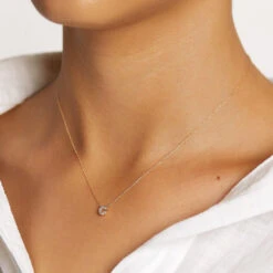 Diamond Letter C Necklace In 10k Gold -Fashion Accessories Store diamond letter c necklace in 10k gold medley jewellery necklace 21677773160607