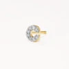 Diamond Letter C Single Stud Earring In 10k Gold