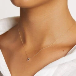 Diamond Letter D Necklace In 10k Gold -Fashion Accessories Store diamond letter d necklace in 10k gold medley jewellery necklace 21677775061151