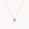 Diamond Letter D Necklace In 10k Gold