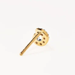 Diamond Letter G Single Stud Earring In 10k Gold -Fashion Accessories Store diamond letter g stud earring 10k gold medley jewellery earrings 36284443885798